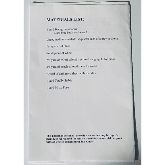 Night Flight Geese Gypsy Soul Wall Quilt Pattern Sue Kluber - Picture 2 of 2